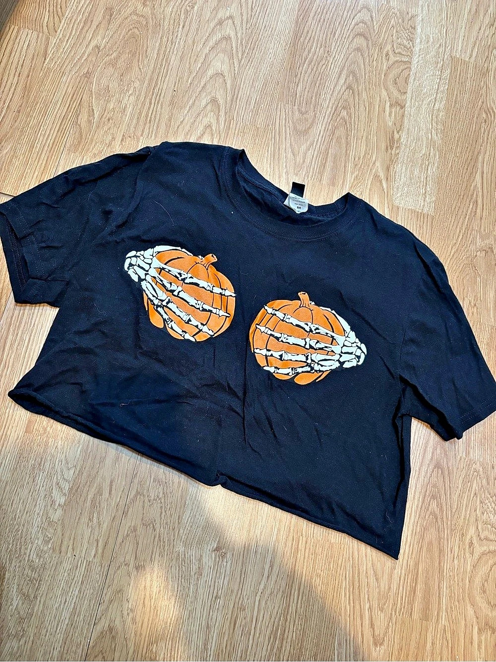 Windsor Pumpkin Skeleton Crop Top